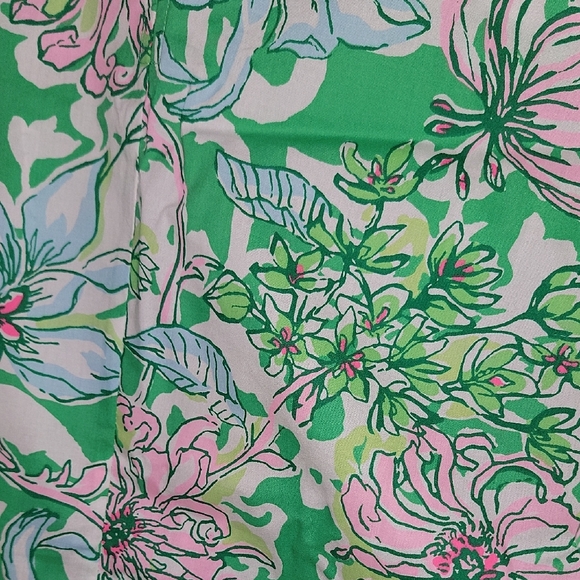 Lilly Pulitzer Vibrant Green and Pink Floral Top - Picture 7 of 12